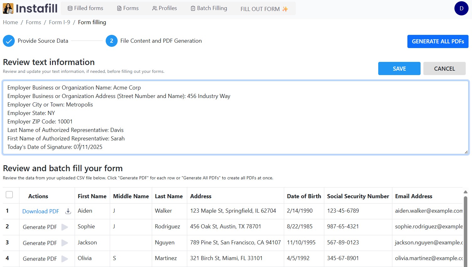 Batch Form Filling Process 3