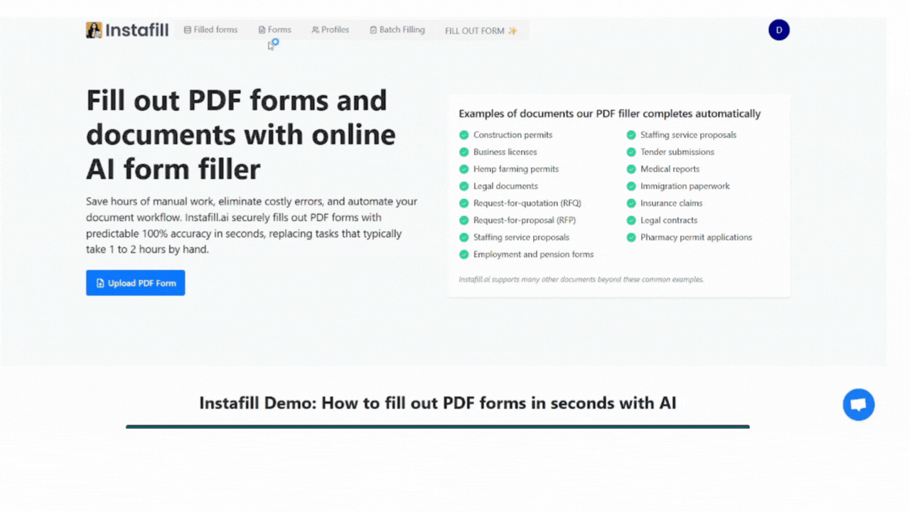 Batch Form Filling Process